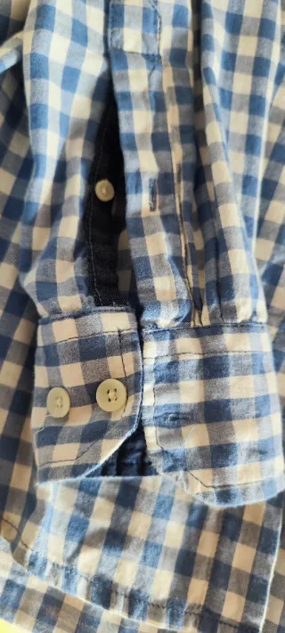 Camisa de cuadros DENIM azul y blanco