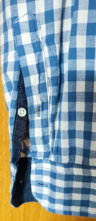 Camisa de cuadros DENIM azul y blanco