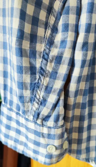 Camisa de cuadros DENIM azul y blanco