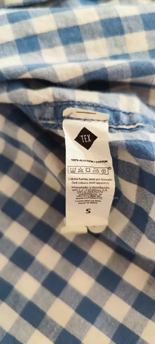 Camisa de cuadros DENIM azul y blanco