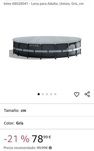 Cubierta Intex Piscina - Gris