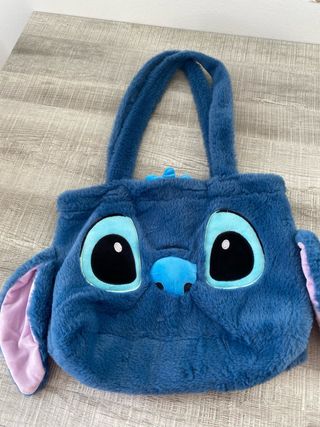 Bolsa peluche Stich azul y rosa