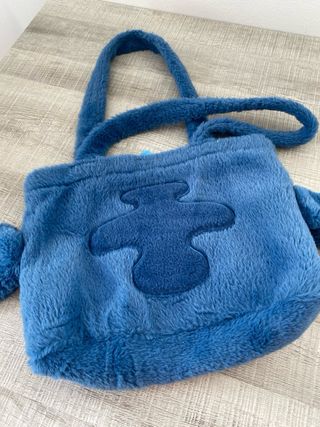 Bolsa peluche Stich azul y rosa
