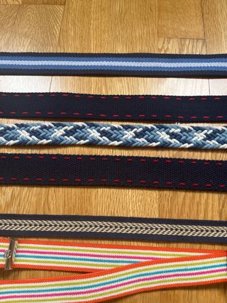 Cinturones y tirantes de tela