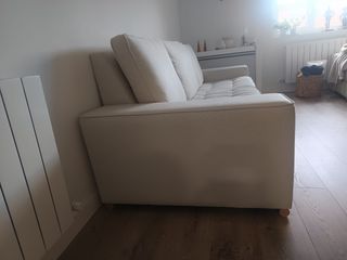 Sofá chaiselongue tela beige