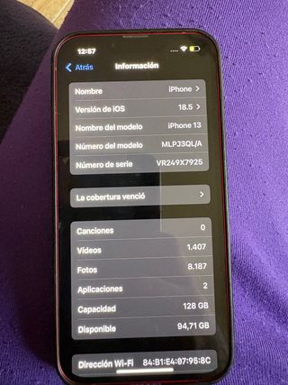 iPhone 13 Rojo 128GB