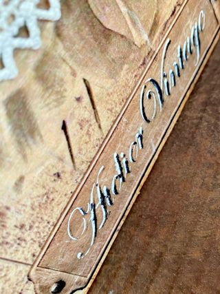 Cajón de madera Vintage 25 cm