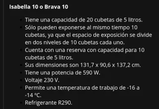 Vitrina expositora de helados