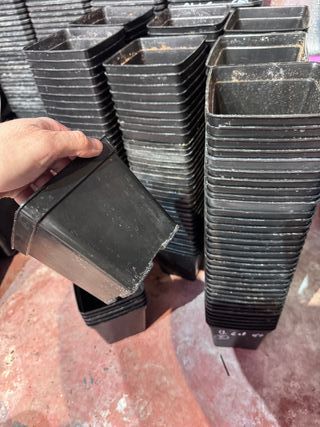Macetas de cultivo plástico negro TIESTO