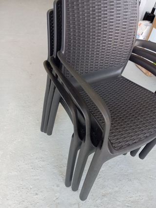 3 Sillas de jardín - plástico KETER