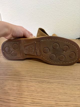 Mocasines de piel color coñac