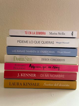 Lote de siete libros novela romantica