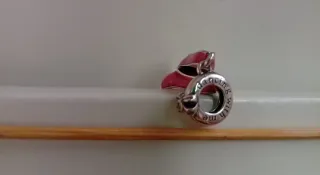 Colgante Zapatos Bailarina Rosa y Plata