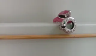 Colgante Zapatos Bailarina Rosa y Plata