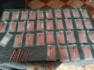 Set de brochas de maquillaje rosa