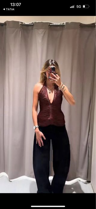 Top Zara Ruched Halter