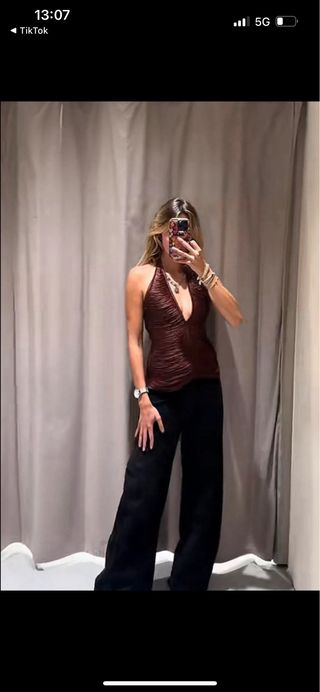 Top Zara Ruched Halter