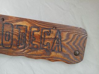 Cartel de madera rústico