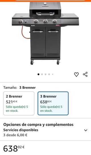 Barbacoa de gas 3 quemadores