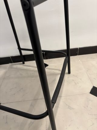 Taburetes altos negros con respaldo