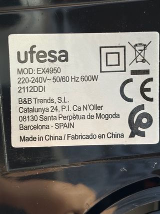 Exprimidor Ufesa EX4950 Eléctrico Brazo 600W