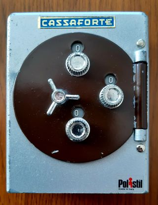 Cassaforte salvadanaio in metallo Polistil
