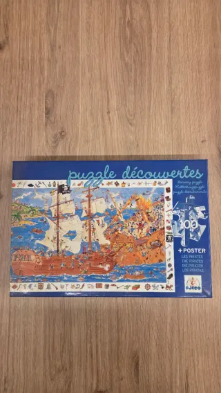 Puzzle Djeco Piratas 100 Piezas