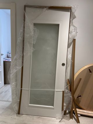 Puerta corredera blanca 82cm