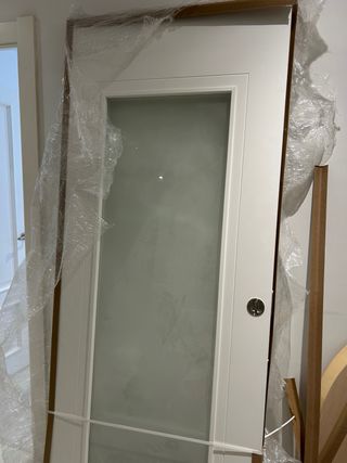 Puerta corredera blanca 82cm