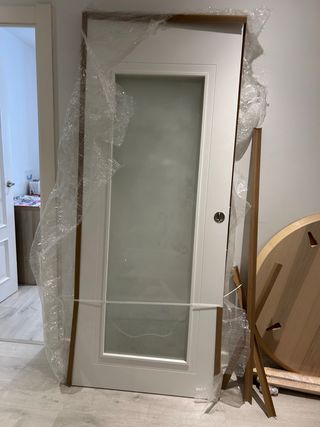 Puerta corredera blanca 82cm