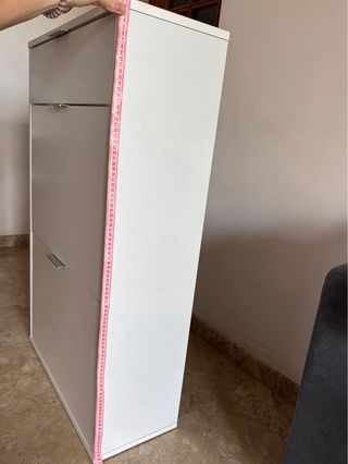 Zapatero blanco con cajón