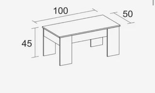 Mesa de centro elevable de madera