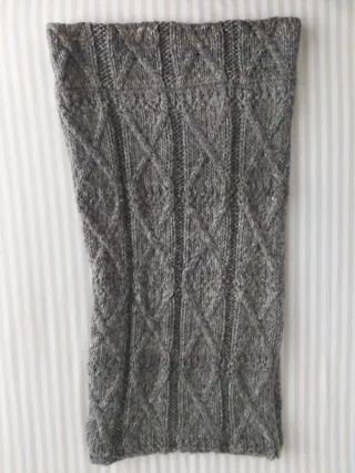 Cuello lana trenzado gris