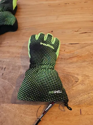 Guantes de esquí Reusch verde y negro