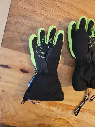 Guantes de esquí Reusch verde y negro