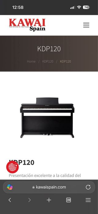 Teclado Kawai KDP 120 - Casi Nuevo