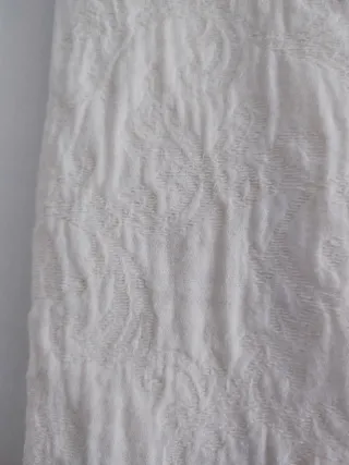 Traje chaqueta y falda blanco roto T40