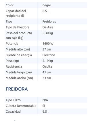 Freidora de aire Q-MAX negra