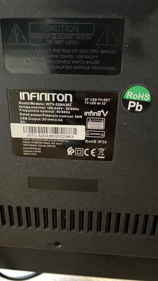 Smart TV LED Infiniton 32 con mando