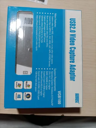 Adaptador Captura Video USB 2.0 AUGUST