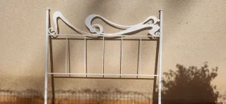 Cabecero de forja blanco para cama de 150