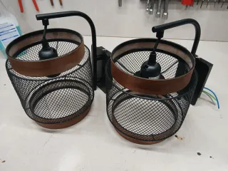 Juego de lámpara y dos faroles