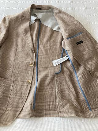 Massimo Dutti Americana Lino Beige T.46