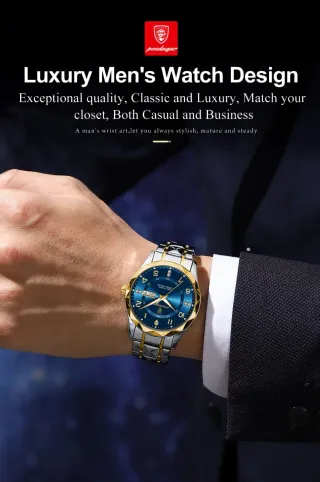 Reloj Poedagar Azul y Dorado Hombre