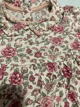 Vestido floral niña manga larga