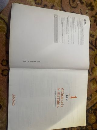 Libro de geografía e historia 1 eso 1 trimestre