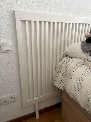 Cabecero de cama matrimonio Ikea blanco