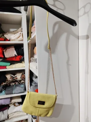 Borsa tracolla giallo paglierino