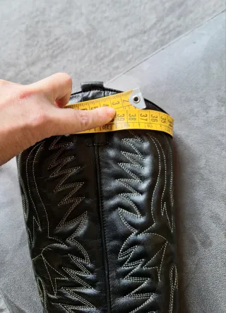 Stivali texani tutti in pelle vitello neri