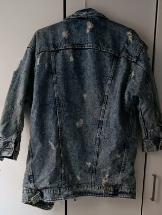 Cazadora vaquera invierno larga forro animal print